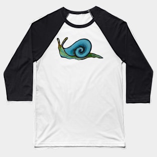 Cute Blue Snail Baseball T-Shirt